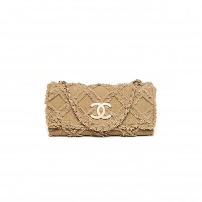 CHANEL TWEED NATURE FLAP DARK BEIGE (38*20*11cm) 